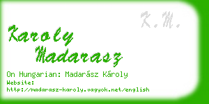 karoly madarasz business card